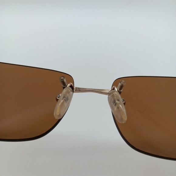Roberto Cavalli Womens Sunglasses Brunilde 14 Rimless Brown Rectangle Lens main image 10